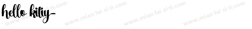 hello kitiy字体转换